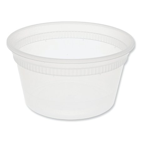 PACTIV EVERGREEN Newspring DELItainer Microwavable Container, 12 oz, 4.55 x 4.55 x 2.45, Clear, Plastic, 480PK L5012Y